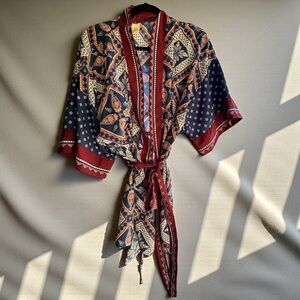 Papna Bohemian Kimono Robe Md in India with Tie Sz Large